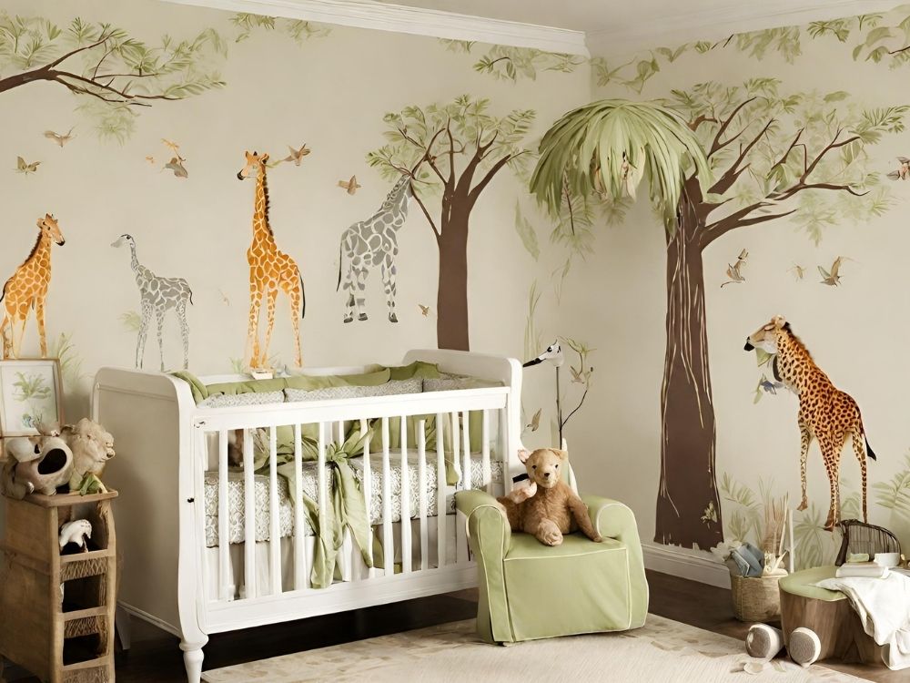 Mais um quarto de bebê com tema de safari 