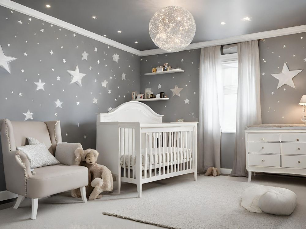 quarto de bebê com tema Estrela 